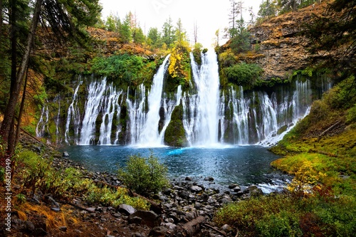 Picturesque McArthur-Burney Falls in northern California during autumn, USA