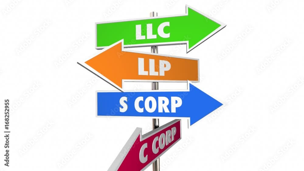 LLC LLC S C Corp New Business Signs Choices 3d Animation