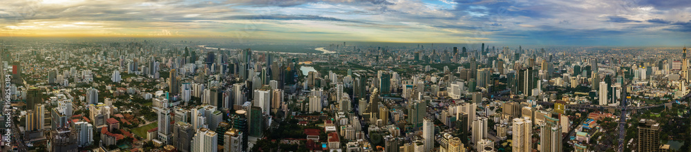 An aerial view of city