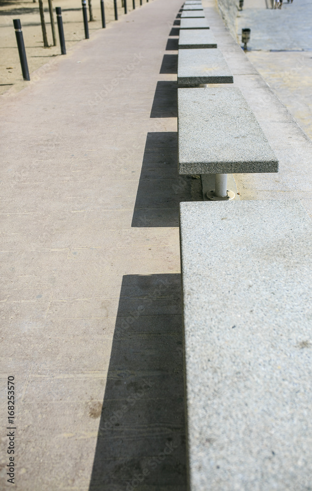 Fototapeta premium Stoned beaches in a row with its shadows