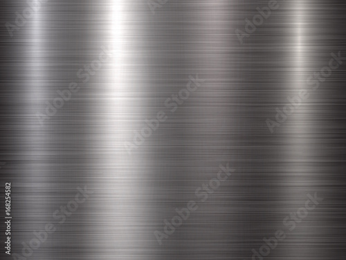 Metal horizontal abstract technology background with polished, brushed texture, chrome, silver, steel, aluminum for design concepts, web, prints, posters, wallpapers, interfaces. Vector illustration.