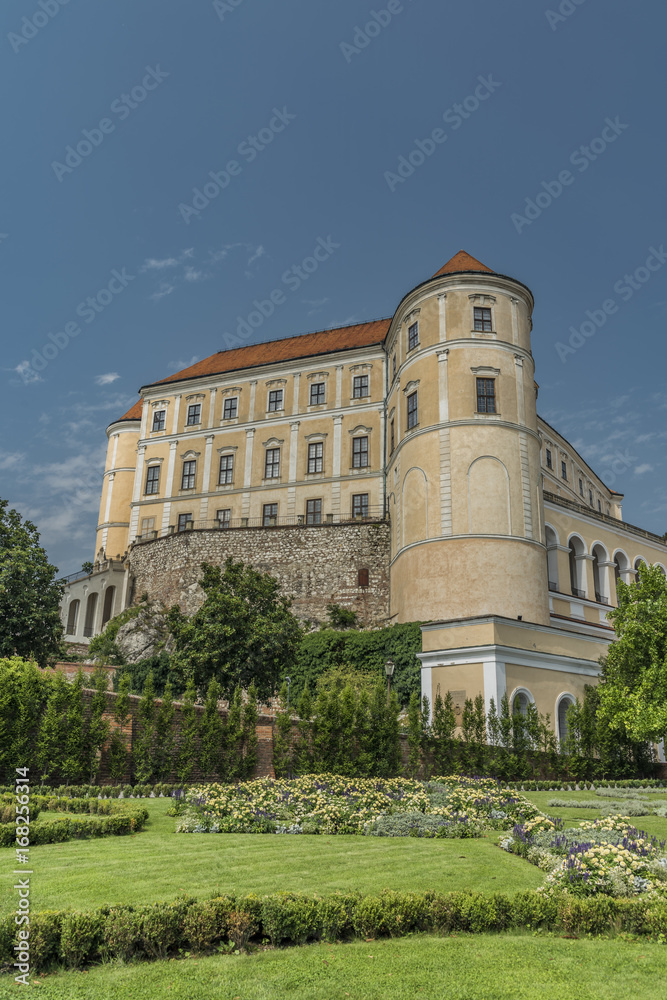 Castle Mikulov in summer sunny day