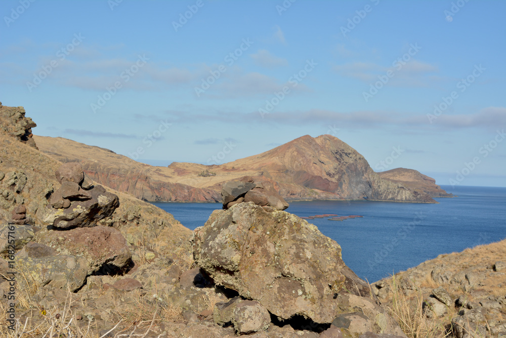 Panoramic view of the cais da sardinha da madeira in portugal