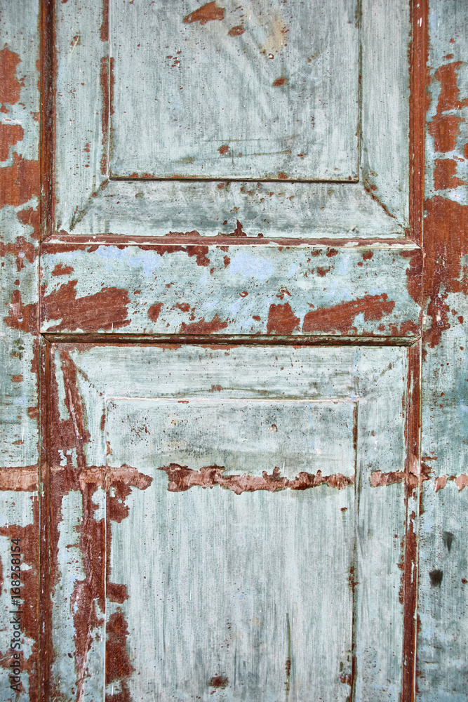 Aged wooden door surface