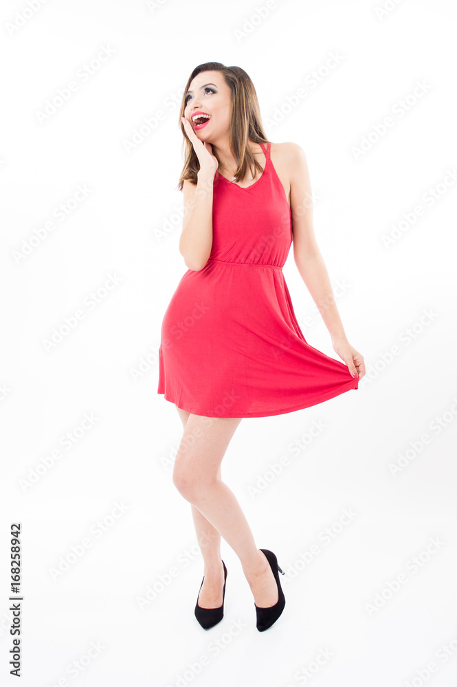 Mulher sexy trajando vestido vinho Mulher sexy trajando vestido vinho