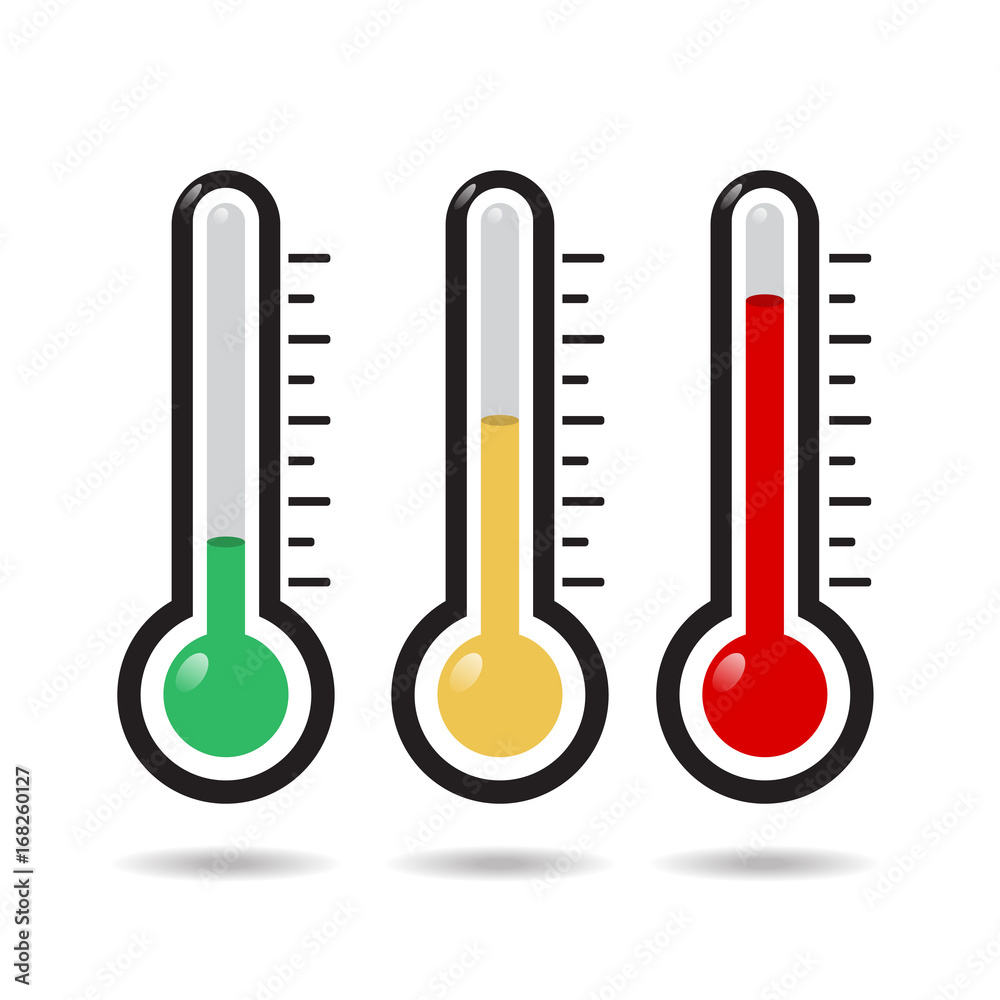 Thermometer icon set Thermometer icon set