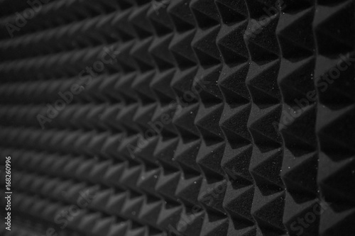 Bilde på lerret Close up of studio sound acoustical foam Background