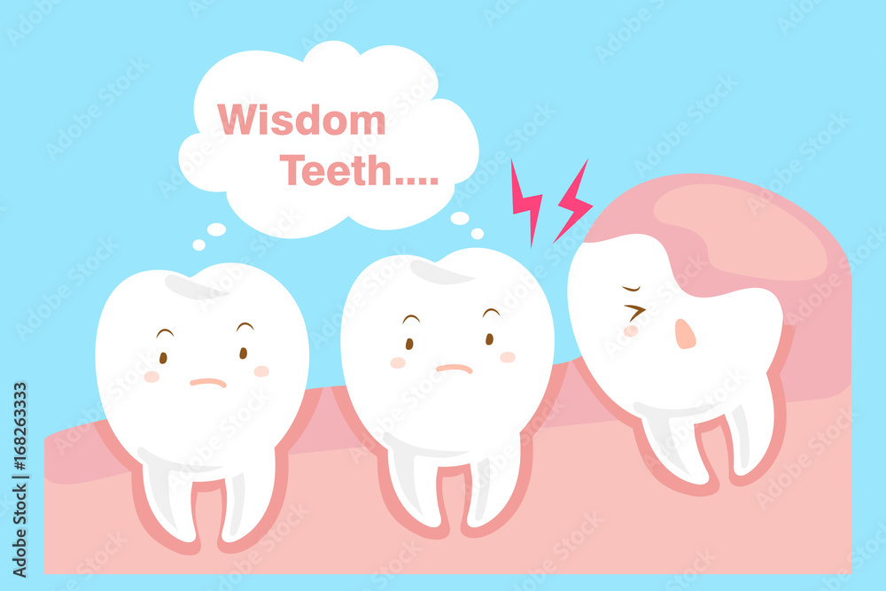 cute cartoon wisdom teeth Stock Vector | Adobe Stock
