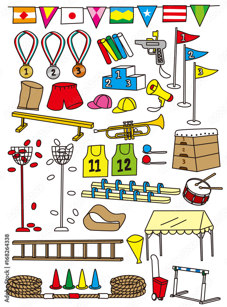 Fototapeta premium 小学校の運動会の道具