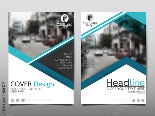Blue flyer cover business brochure vector design, Leaflet advertising abstract background, Modern poster magazine layout template, Annual report for presentation.