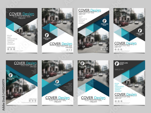 Blue flyer cover business brochure vector design, Leaflet advertising abstract background, Modern poster magazine layout template, Annual report for presentation.