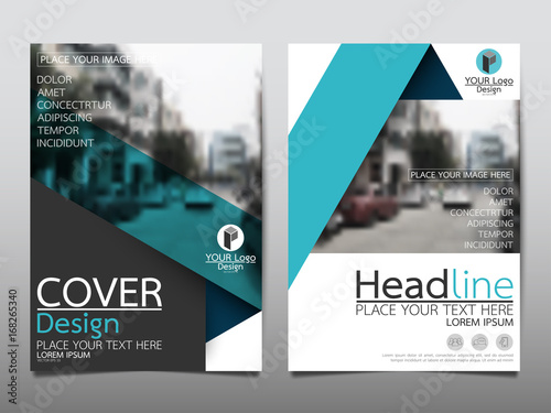 Blue flyer cover business brochure vector design, Leaflet advertising abstract background, Modern poster magazine layout template, Annual report for presentation.