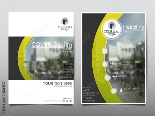 Green flyer cover business brochure vector design, Leaflet advertising abstract background, Modern poster magazine layout template, Annual report for presentation.