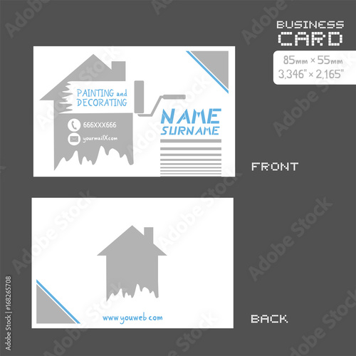 business card for painter worker