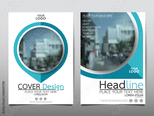 Blue flyer cover business brochure vector design, Leaflet advertising abstract background, Modern poster magazine layout template, Annual report for presentation.