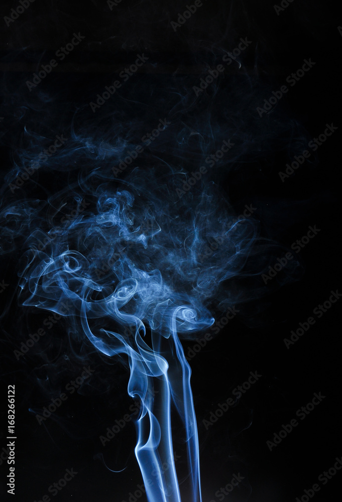Abstract white smoke on black background Abstract white smoke on black background