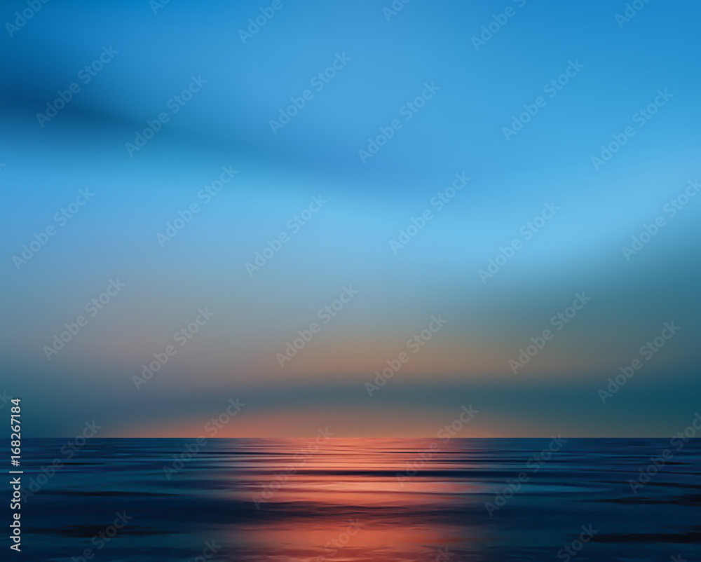 Ocean at the sunset