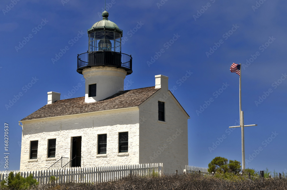 House light at Cabrillo Point, San Diego