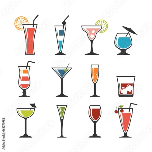 Set of cocktails.
