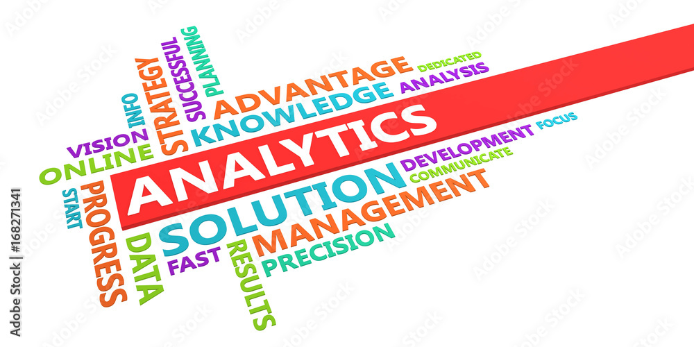 Fototapeta premium Analytics Word Cloud
