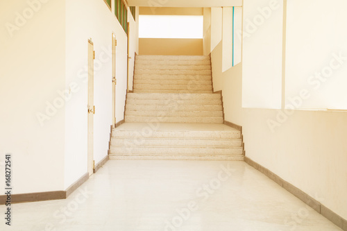 way Up Stairs terrazzo floor with copy space add text © pramot48