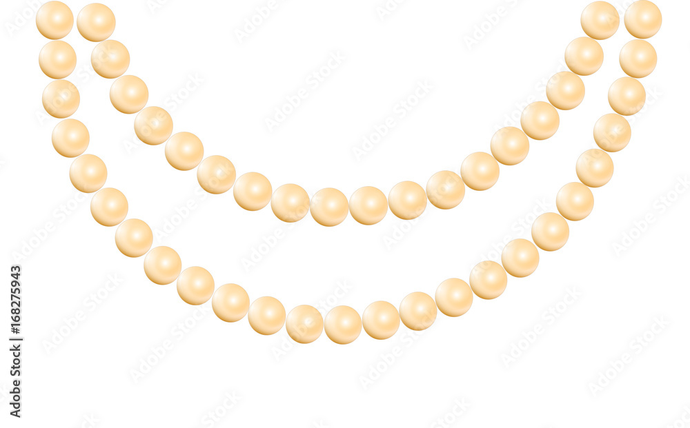 Pearl necklace isolated illustration vector Pearl necklace isolated illustration vector