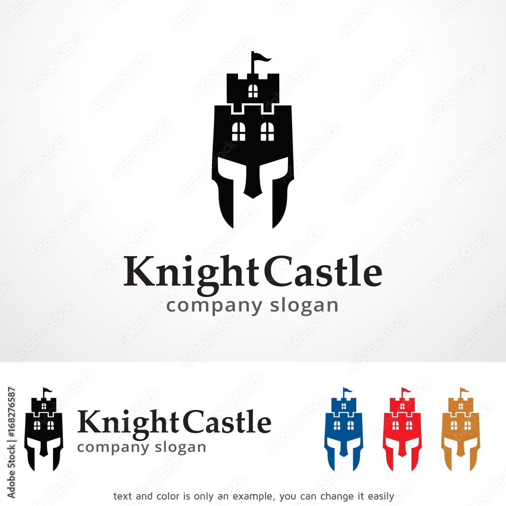 Knight Castle Logo Template Design Vector, Emblem, Design Concept, Creative Symbol, Icon