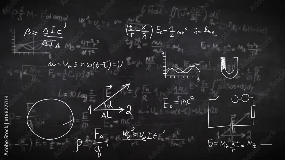 Formula doodle on chalkboard background. Science concept. Formula doodle on chalkboard background. Science concept.