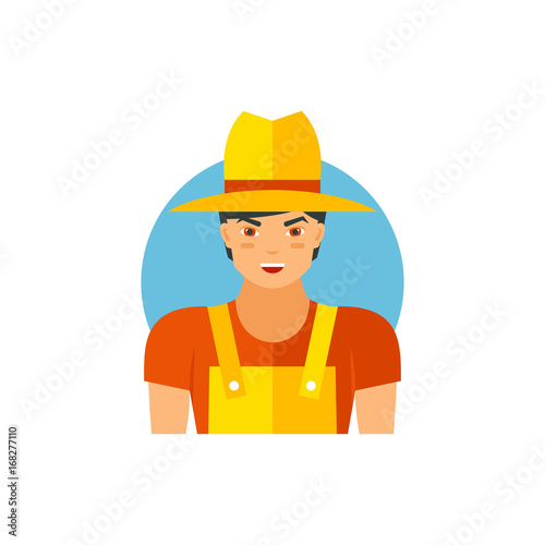 Smiling beekeeper icon