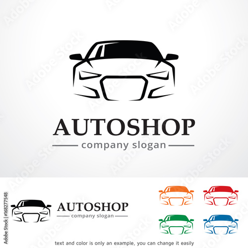 Auto Shop Logo Template Design Vector, Emblem, Design Concept, Creative Symbol, Icon