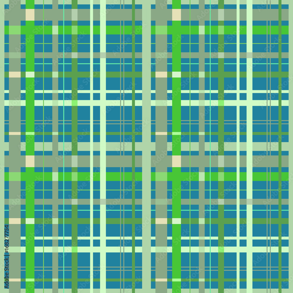 Fototapeta premium Tartan green seamless pattern