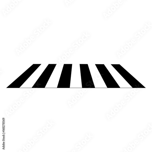 Crosswalk sign black on white background