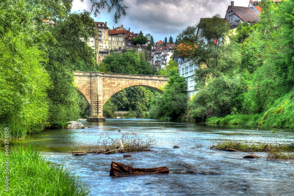 Pont de Saint-Jean, Fribourg, Suisse Stock Photo | Adobe Stock