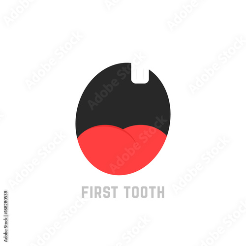 simple first tooth icon