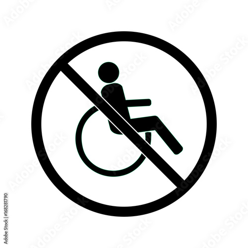 Disabled sign in black circle