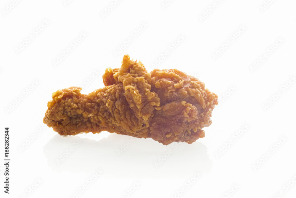 fried chicken on white background fried chicken on white background