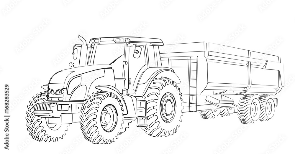 Tractor Sketch. 