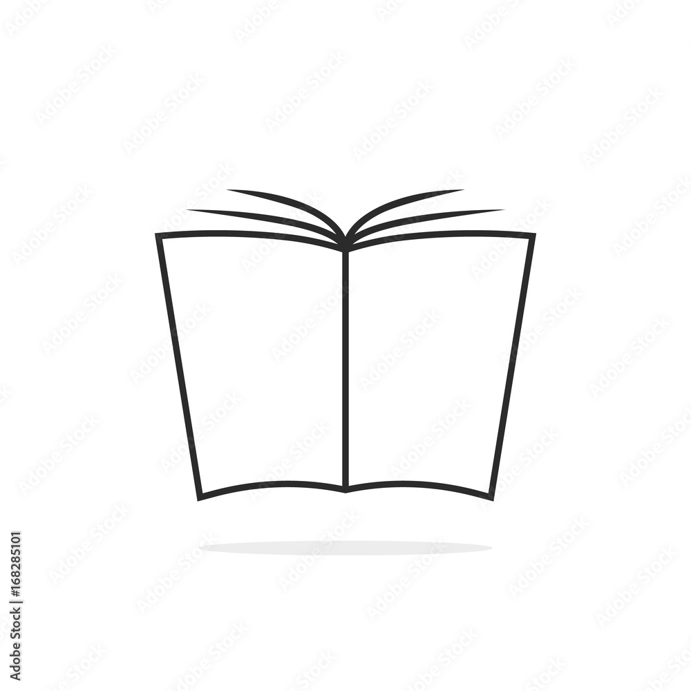 black thin line book logo black thin line book logo