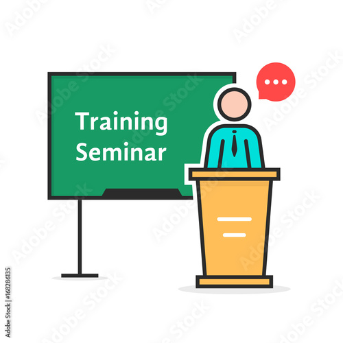training seminar with linear spokesman