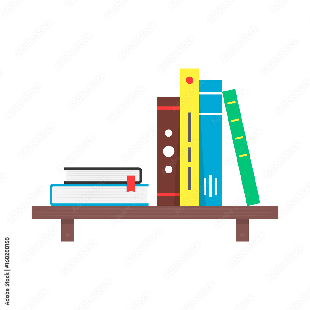 color simple book shelf