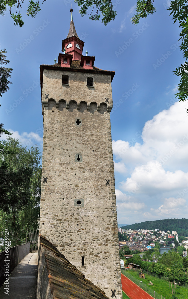Tower of the fortress in Lucerne