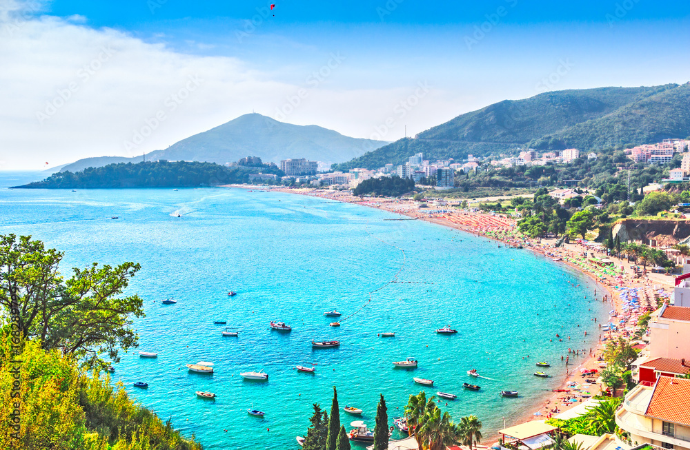 Fototapeta premium beaches of Becici and Rafailovici