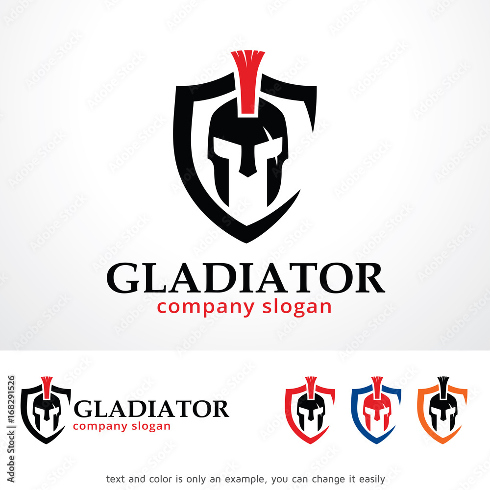 Gladiator head logo design Royalty Free Vector Image