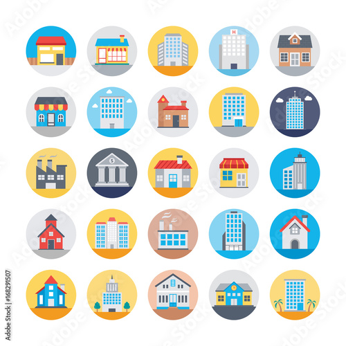Buildings Vector Icons 1