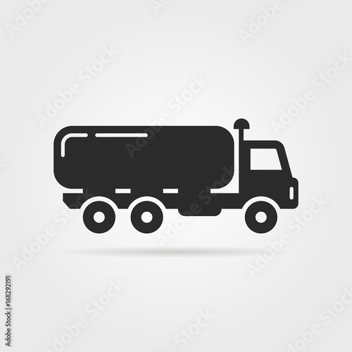 black oil tanker icon