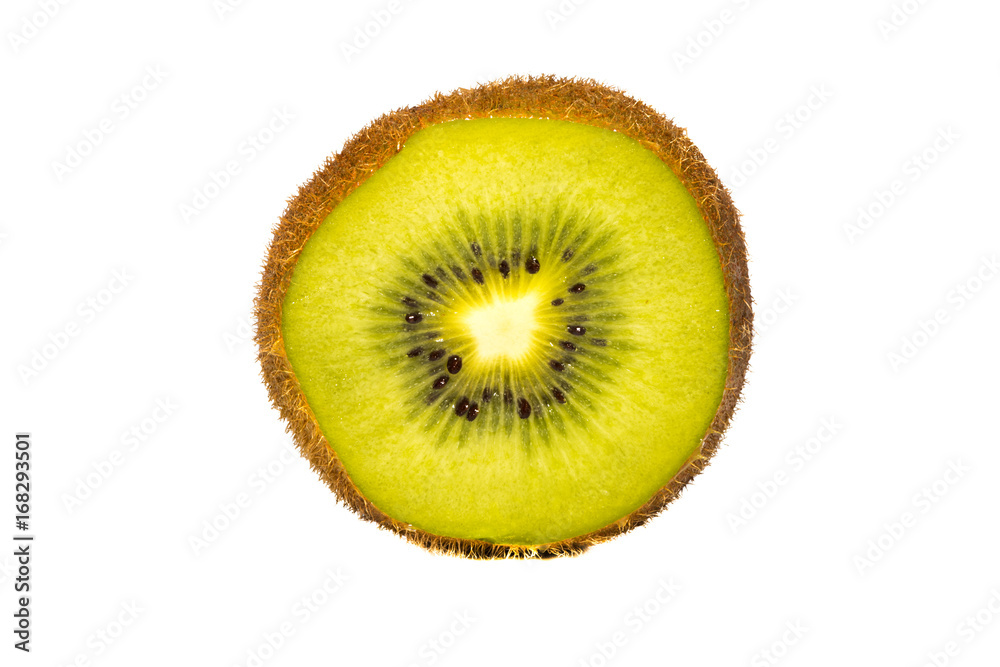Kiwi cut close-up on isolated background Kiwi cut close-up on isolated background