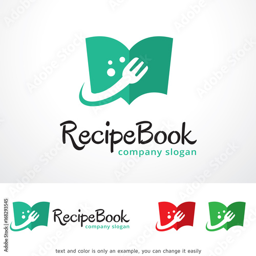 Recipe Book Logo Template Design Vector, Emblem, Design Concept, Creative Symbol, Icon