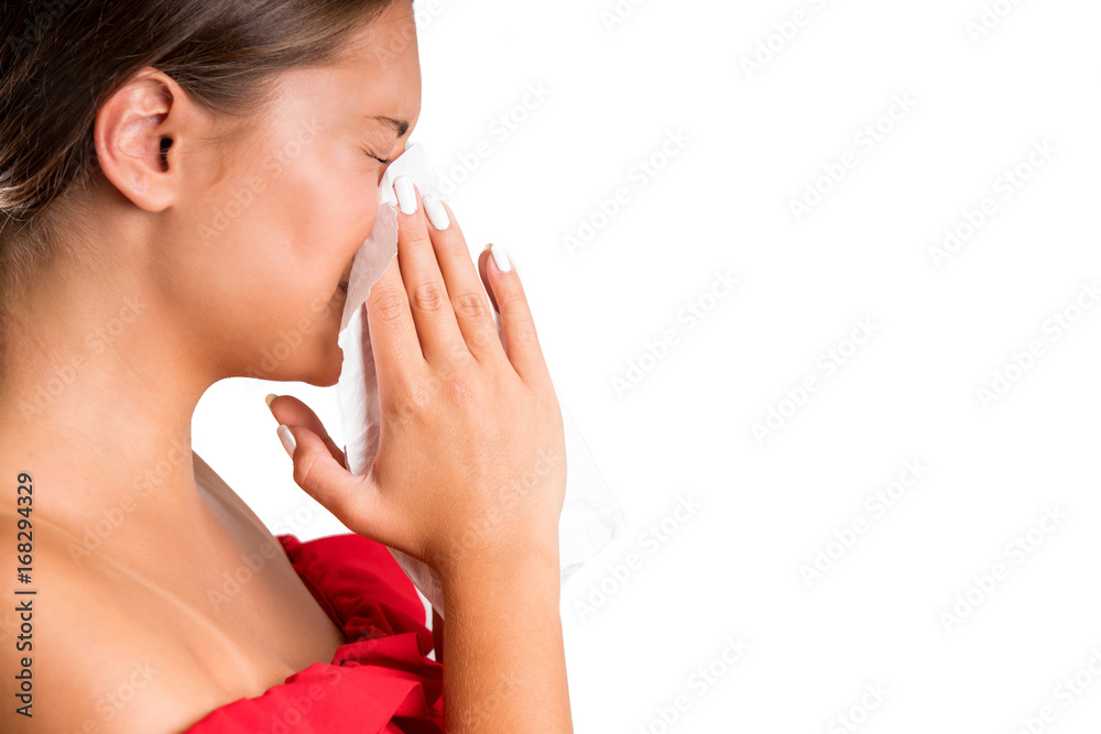 Young woman sick Young woman sick