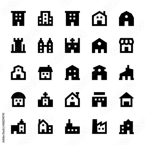 Buildings Vector Icons 1