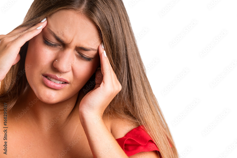 Obraz premium Young woman sick